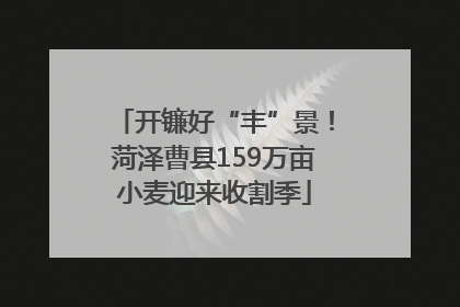 开镰好“丰”景！菏泽曹县159万亩小麦迎来收割季