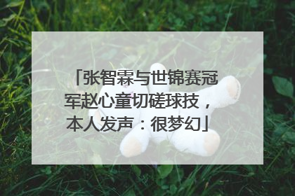 张智霖与世锦赛冠军赵心童切磋球技，本人发声：很梦幻