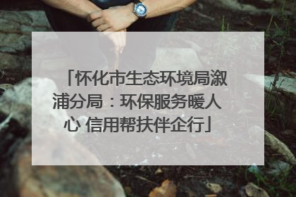 怀化市生态环境局溆浦分局：环保服务暖人心 信用帮扶伴企行