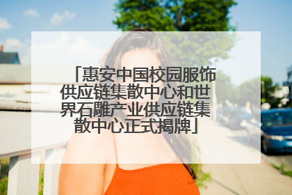 惠安中国校园服饰供应链集散中心和世界石雕产业供应链集散中心正式揭牌