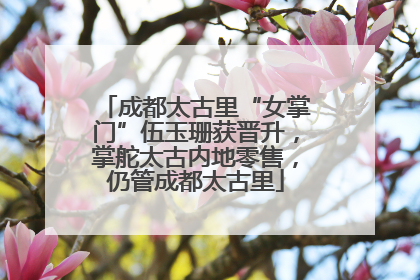 成都太古里“女掌门”伍玉珊获晋升，掌舵太古内地零售，仍管成都太古里