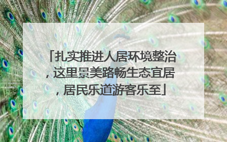 扎实推进人居环境整治，这里景美路畅生态宜居，居民乐道游客乐至