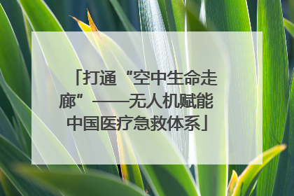 打通“空中生命走廊”——无人机赋能中国医疗急救体系