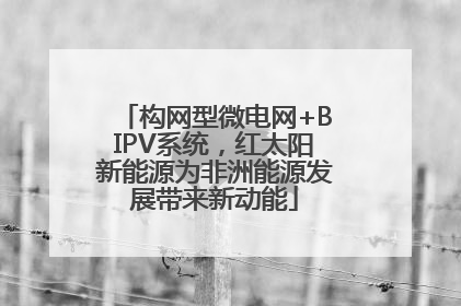 构网型微电网+BIPV系统，红太阳新能源为非洲能源发展带来新动能