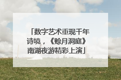 数字艺术重现千年诗境，《赊月洞庭》南湖夜游精彩上演
