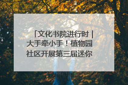文化书院进行时｜大手牵小手！植物园社区开展第三届迷你马拉松活动