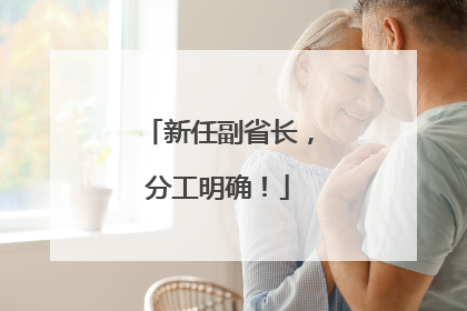 新任副省长，分工明确！