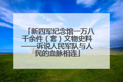 新四军纪念馆一万八千余件（套）文物史料——诉说人民军队与人民的血脉相连