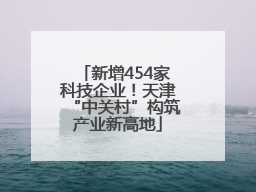 新增454家科技企业！天津“中关村”构筑产业新高地