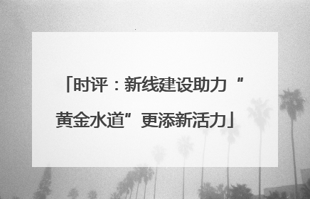 时评：新线建设助力“黄金水道”更添新活力