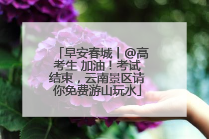 早安春城丨@高考生 加油！考试结束，云南景区请你免费游山玩水
