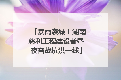 暴雨袭城！湖南慈利工程建设者昼夜奋战抗洪一线