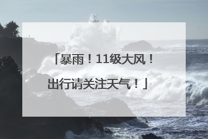 暴雨！11级大风！出行请关注天气！