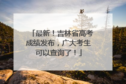 最新！吉林省高考成绩发布，广大考生可以查询了！