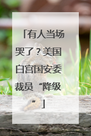 有人当场哭了？美国白宫国安委裁员“降级”