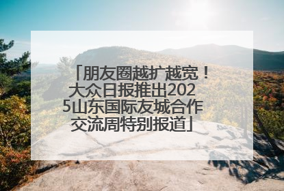 朋友圈越扩越宽！大众日报推出2025山东国际友城合作交流周特别报道