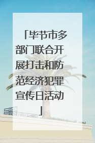 毕节市多部门联合开展打击和防范经济犯罪宣传日活动