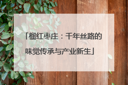 榴红枣庄：千年丝路的味觉传承与产业新生