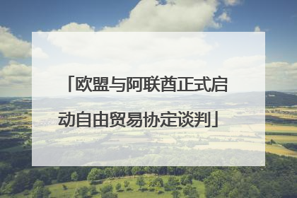 欧盟与阿联酋正式启动自由贸易协定谈判