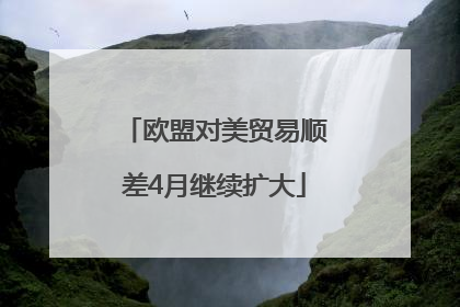 欧盟对美贸易顺差4月继续扩大