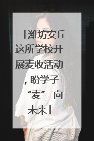 潍坊安丘这所学校开展麦收活动，盼学子 “麦” 向未来