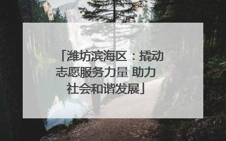 潍坊滨海区：撬动志愿服务力量 助力社会和谐发展
