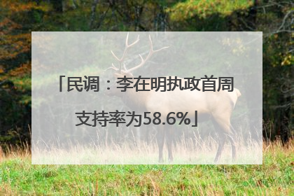 民调：李在明执政首周支持率为58.6%