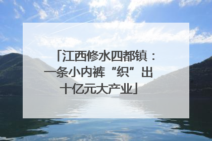 江西修水四都镇：一条小内裤“织”出十亿元大产业