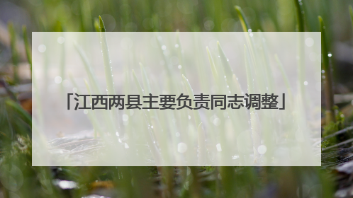 江西两县主要负责同志调整