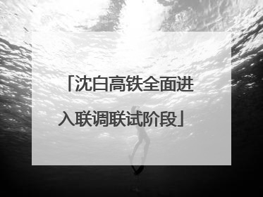 沈白高铁全面进入联调联试阶段