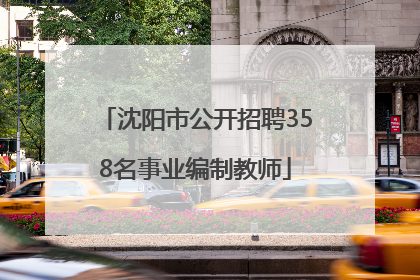 沈阳市公开招聘358名事业编制教师