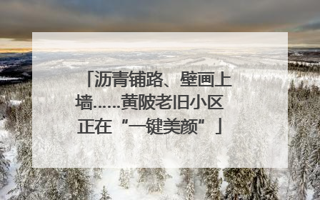 沥青铺路、壁画上墙……黄陂老旧小区正在“一键美颜”