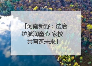 河南新野：法治护航润童心 家校共育筑未来
