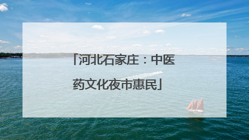 河北石家庄：中医药文化夜市惠民