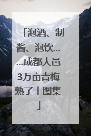 泡酒、制酱、泡饮……成都大邑3万亩青梅熟了丨图集