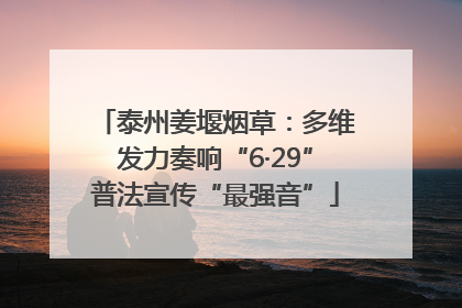 泰州姜堰烟草：多维发力奏响“6·29”普法宣传“最强音”