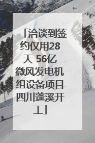 洽谈到签约仅用28天 56亿微风发电机组设备项目四川蓬溪开工