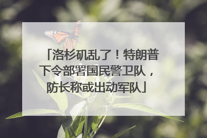 洛杉矶乱了！特朗普下令部署国民警卫队，防长称或出动军队