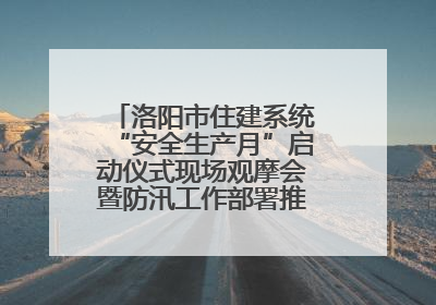 洛阳市住建系统“安全生产月”启动仪式现场观摩会暨防汛工作部署推进会近日举行