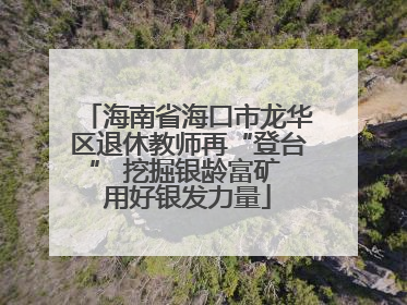 海南省海口市龙华区退休教师再“登台” 挖掘银龄富矿 用好银发力量
