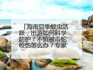 海南夏季蚊虫活跃，出游如何科学防护？不慎被毒蛇咬伤怎么办？专家建议→