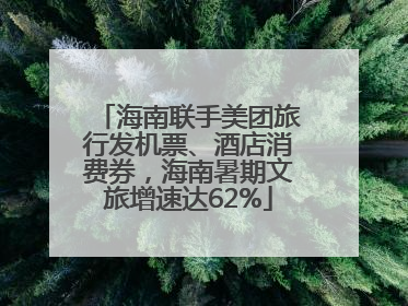 海南联手美团旅行发机票、酒店消费券，海南暑期文旅增速达62%