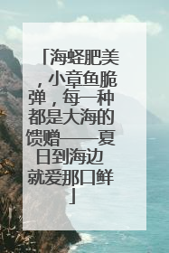 海蛏肥美，小章鱼脆弹，每一种都是大海的馈赠——夏日到海边 就爱那口鲜