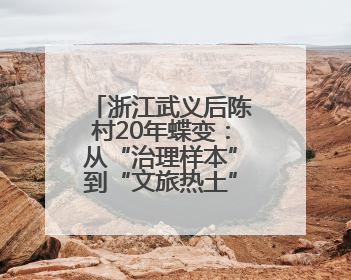 浙江武义后陈村20年蝶变：从“治理样本”到“文旅热土”的跨界