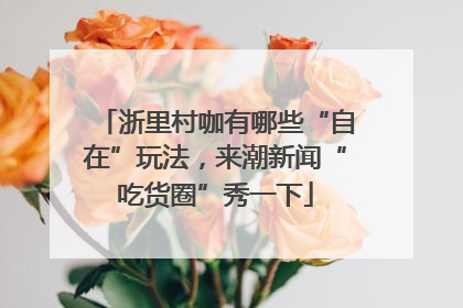 浙里村咖有哪些“自在”玩法，来潮新闻“吃货圈”秀一下