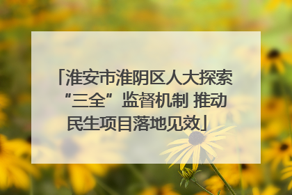 淮安市淮阴区人大探索“三全”监督机制 推动民生项目落地见效