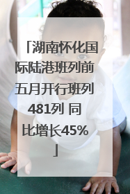 湖南怀化国际陆港班列前五月开行班列481列 同比增长45%