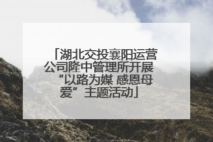 湖北交投襄阳运营公司隆中管理所开展“以路为媒 感恩母爱”主题活动