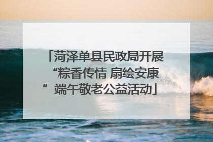 菏泽单县民政局开展“粽香传情 扇绘安康”端午敬老公益活动