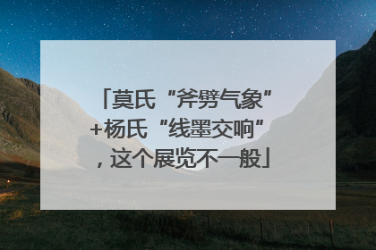 莫氏“斧劈气象”+杨氏“线墨交响”，这个展览不一般